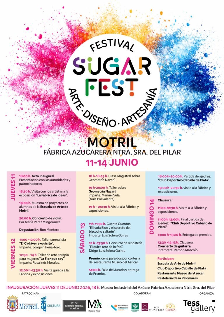 Sugar Fest llega a Motril del 11 al 14 de junio como un evento referencia sobre arte, diseño y artesanía
